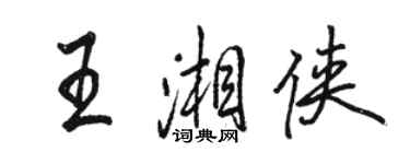 駱恆光王湘俠行書個性簽名怎么寫