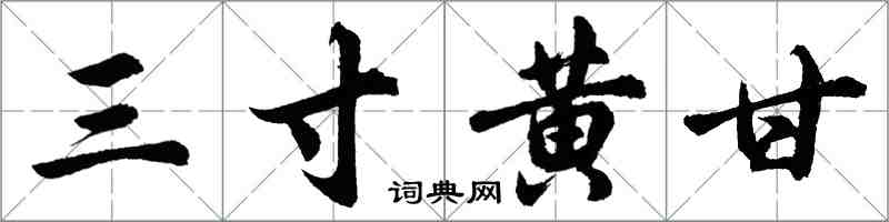 胡問遂三寸黃甘行書怎么寫