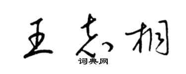 梁錦英王志桐草書個性簽名怎么寫