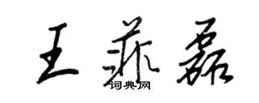 王正良王菲磊行書個性簽名怎么寫