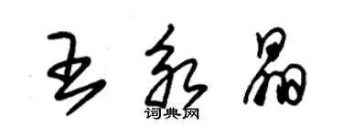 朱錫榮王永晶草書個性簽名怎么寫