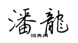 王正良潘龍行書個性簽名怎么寫