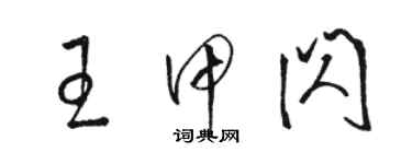 駱恆光王甲閃草書個性簽名怎么寫