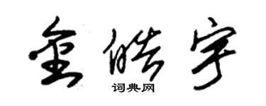 朱錫榮金皓宇草書個性簽名怎么寫