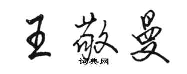 駱恆光王敬曼行書個性簽名怎么寫