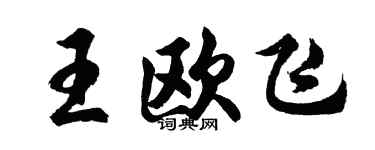 胡問遂王歐飛行書個性簽名怎么寫