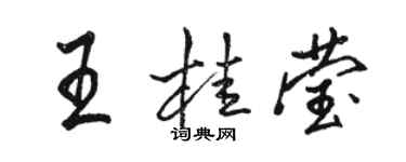 駱恆光王桂瑩行書個性簽名怎么寫