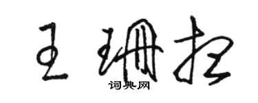 駱恆光王珊想草書個性簽名怎么寫