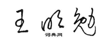 駱恆光王明勉草書個性簽名怎么寫