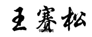 胡問遂王賽松行書個性簽名怎么寫