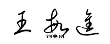 梁錦英王敏進草書個性簽名怎么寫