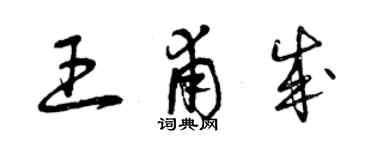 曾慶福王甫成草書個性簽名怎么寫