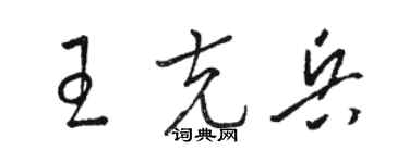 駱恆光王克兵草書個性簽名怎么寫