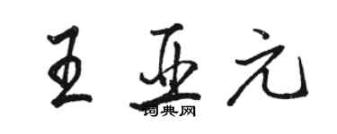 駱恆光王亞元行書個性簽名怎么寫