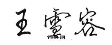 駱恆光王雪容行書個性簽名怎么寫