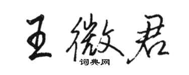 駱恆光王微君行書個性簽名怎么寫