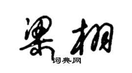 朱錫榮梁栩草書個性簽名怎么寫