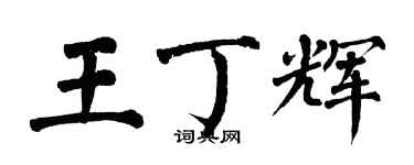翁闓運王丁輝楷書個性簽名怎么寫