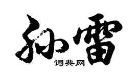胡問遂孫雷行書個性簽名怎么寫