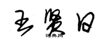 朱錫榮王賢日草書個性簽名怎么寫