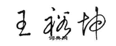 駱恆光王裕坤草書個性簽名怎么寫