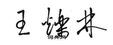 駱恆光王爍林草書個性簽名怎么寫