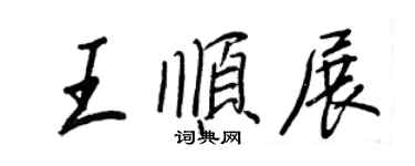 王正良王順展行書個性簽名怎么寫