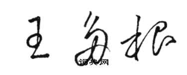 駱恆光王多根草書個性簽名怎么寫