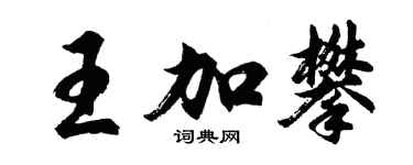胡問遂王加攀行書個性簽名怎么寫