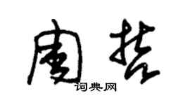朱錫榮周哲草書個性簽名怎么寫