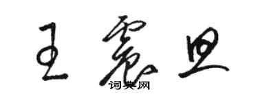 駱恆光王震旦草書個性簽名怎么寫