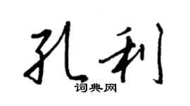 王正良孔利行書個性簽名怎么寫