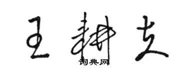 駱恆光王耕夫草書個性簽名怎么寫