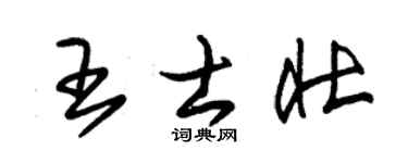 朱錫榮王士壯草書個性簽名怎么寫