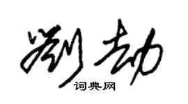 朱錫榮劉劫草書個性簽名怎么寫