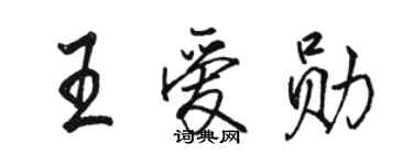 駱恆光王愛勛行書個性簽名怎么寫