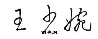 駱恆光王少婉草書個性簽名怎么寫