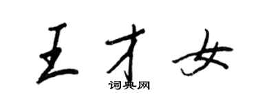 王正良王才女行書個性簽名怎么寫
