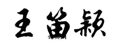 胡問遂王笛穎行書個性簽名怎么寫