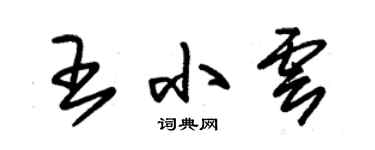 朱錫榮王小雲草書個性簽名怎么寫