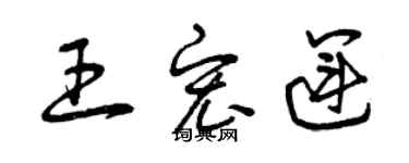 曾慶福王宏運草書個性簽名怎么寫