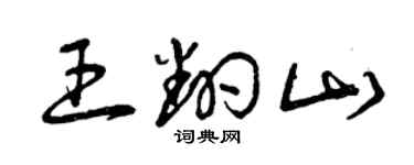 曾慶福王翻山草書個性簽名怎么寫