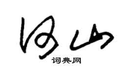 朱錫榮何山草書個性簽名怎么寫