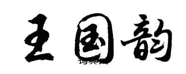 胡問遂王國韻行書個性簽名怎么寫