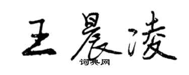 曾慶福王晨凌行書個性簽名怎么寫