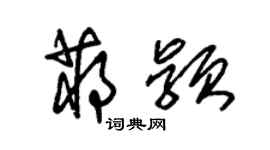 朱錫榮蔣穎草書個性簽名怎么寫