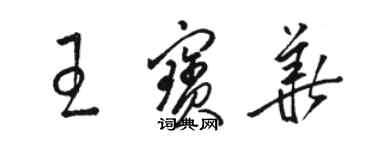 駱恆光王寶華草書個性簽名怎么寫