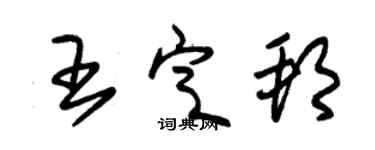 朱錫榮王定邦草書個性簽名怎么寫