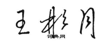 駱恆光王彬月草書個性簽名怎么寫