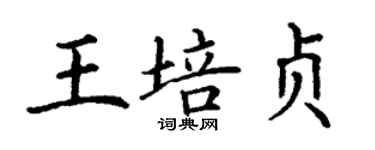 丁謙王培貞楷書個性簽名怎么寫